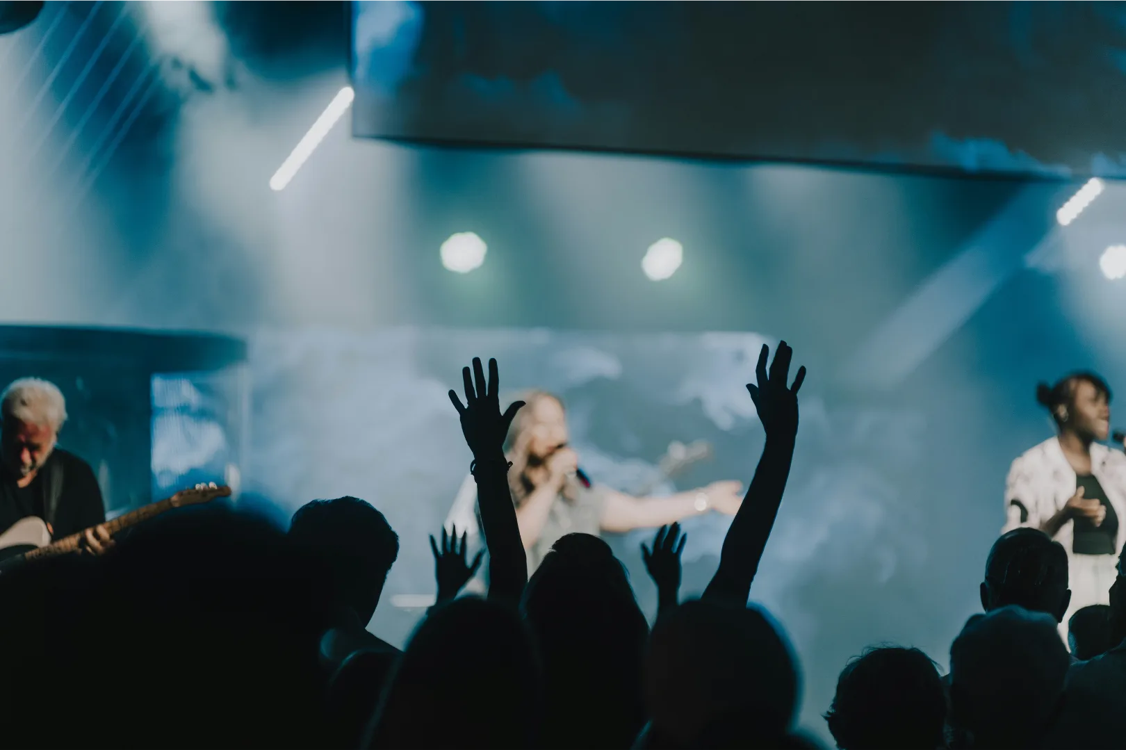 Congregation in worship